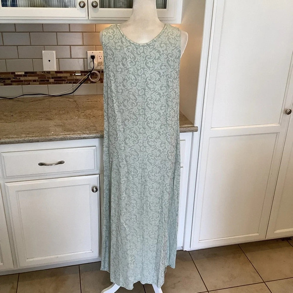 Cut Loose Vintage Two-Piece Green Maxi Dress Set Size Large - Picture 4 of 14
